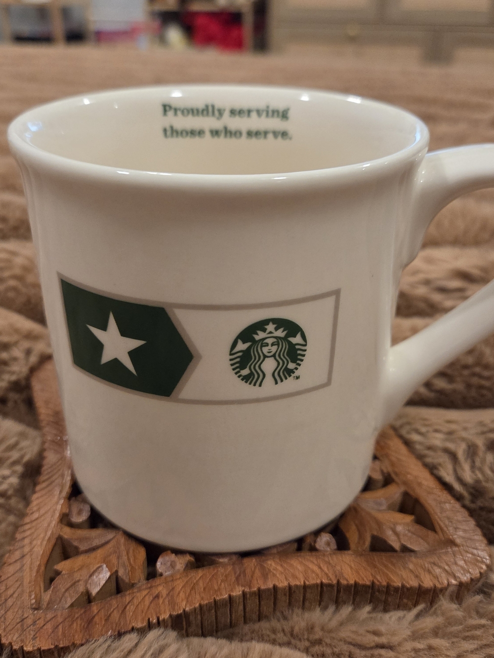 Starbucks 2013 Military Proudly Serving Those Who Serve 14 oz Mug Coffee Cup USA